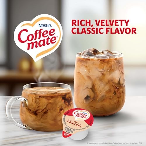 Nestle Coffee mate Coffee Creamer, Original, Liquid Creamer Singles, Non Dairy, No Refrigeration, 0.375 fl oz Tubs (Pack of 180)