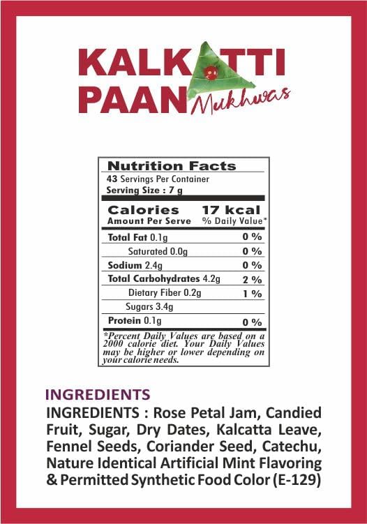 NAMO-KALKATTI PAAN MOUTH FRESHNER (300 GM/10.58 OZ) | PREMIUM & TASTY TRADITION INDIAN KALKATTI SWEET PAN MASALA MOUTH FRESHENER