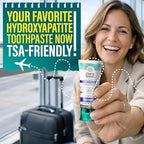 GuruNanda Travel Toothpaste with Hydroxyapatite, Travel-Size Toothpaste to Whiten Teeth & Freshen Breath, TSA-Friendly, Portable, Compact, Fluoride Free, Natural CocoMint Jasmine Neem, 1 oz