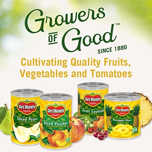 Del Monte Sliced Yellow Canned Peaches in Extra Light Syrup, 15 oz Can (Pack of 12 Cans)
