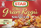 Star Gran Ragù Ragu' Sauce with Sausage 180gr x 2, Pack of 2