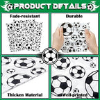 Hotop 50 Pcs Neon Napkins Glow in Dark Rainbow Soccer Napkins Birthday Disposable Paper Party Decorations Supplies(Soccer)