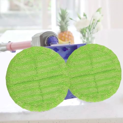 Microfiber Mop Pads For Electric Floating Mop With Rotating Heads, 6.3 Inch Diameter, Highly Absorbent And Machine Washable, Fits Tile Hardwood Laminate Floors(8PCS)