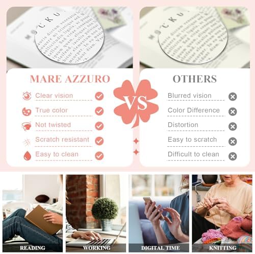 MARE AZZURO 4 Pack Blue Light Blocking Reading Glasses Women Fashion Large Readers 1.0 1.5 2.0 2.5 3.0 3.5 4.0