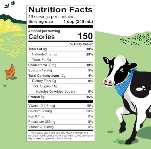 Organic Valley® Organic Whole Milk — Pasture Raised, Non GMO — 128 oz (Gallon)