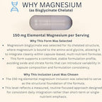 Magnesium Glycinate Complex 4-in-1 - Chelated Magnesium Bisglycinate (150 mg Elemental) with Zinc Picolinate, Vitamin D3 & B6-120 Vegan Capsules, Non-GMO - Men & Women