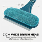 Window Screen Cleaning Brush,2 in 1 Window Screen Cleaner Tool with Squeegee,Mesh Screen Cleaner,Multi-Purpose Cleaning Brush for Patio, Door, Porch Screens (Blue)