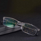 Progressive Multifocal Reading Glasses, Men's Photochromic Transition UV400 Sunglasses,+1.0 to +3.0 Diopter (Color : Black, Size : +1.50)