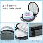 2PCS Neck Cooling Tube with Cold Insulated Bag,Reusable Ice Neck Ring Wearable Body Cooler Products for Summer Heat (Blue*2)
