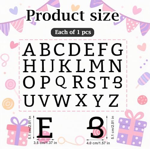 27-Piece Black Acrylic A-Z Letter Cake & Cupcake Decorations – DIY Alphabet Picks for Baby Shower, Wedding, Birthday, Graduation & Anniversary Parties