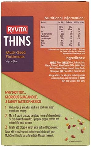 Ryvita Thins Multi-Seed Flatbreads, 125 g