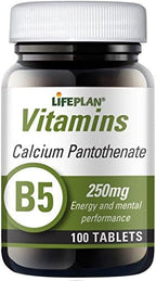 Lifeplan Calcium Pantothenate 250Mg 100 Tablets