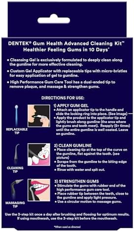 Dentek Gum Health Advanced Cleaning Kit, Oral Care Hygiene Kit with Gum Stimulator Tool & Cleanser and Plaque Scraper for Teeth, Dental Tools for Clean & Healthy Gums