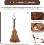 Yardwe Mini Palm Broom Small Handheld Brush with Natural Bristles and Hanging Rope Lightweight Cleaning Tool for Kitchen Desk and Tea Ceremony Use