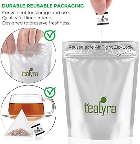 Tealyra - Raspberry Relaxation - 25 Bags - Herbal Loose Leaf Tea - Lemon Verbena - Hibiscus - Lemongrass - Calming Relaxing Bed Time Tea - Caffeine Free - 25 Sachets