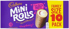 Cadbury Mini Rolls Raspberry 10 Pack