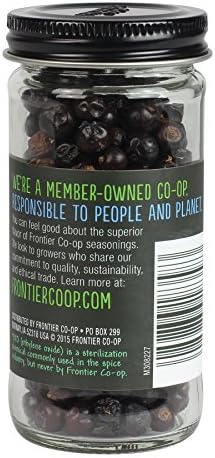 Frontier Co-op Whole Juniper Berries, 1.28 Ounce Bottle, Rich and Piney for Soups, Marinades, Pickling and Sauerkraut