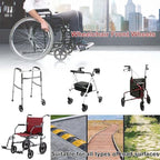 WORDFUN Front Wheelchair Wheels Replacement, 2pcs Solid Wheelchair Caster Wheels, Silent Scrolling Standard Caster Assembly, Puncture-Proof, for The Elderly and Sick, SizesAvailable