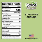 iSpice Ground Star Anise – Aromatic Spice for Cooking & Baking, Kosher, 4.97 oz (140g)