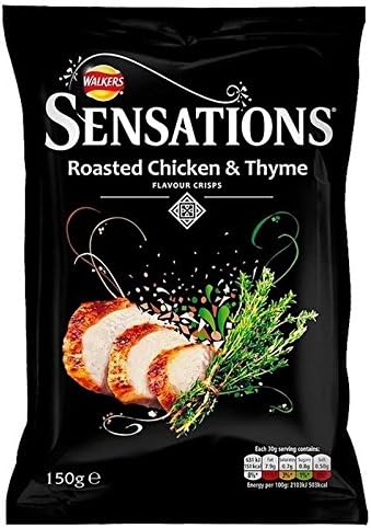 Sensations Roasted Chicken & Thyme Crisps 150g - Pack of 2
