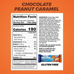 Pure Protein Chocolate Peanut Caramel Protein Bars – 20g Protein, 3g Sugar, 190 Calories (12 count) Low Sugar* High Protein Snack - Gluten Free - Perfect for a Healthy Snack