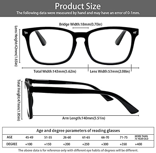 5 Pack Blue Light Blocking Reading Glasses,Spring Hinge Readers for Women Men,Anti UV Ray Filter Nerd Eyeglasses