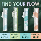 L. Cotton Tampons Regular/Super Absorbency Multipack, Contains an Organic Cotton Core, Made Without Synthetic Pesticides, or Fragrances, 84 Count (2 Packs of 42)