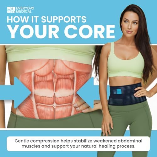 Everyday Medical Plus Size Umbilical Hernia Belt - For Women & Men Plus Size Abdominal Hernia Binder for Belly Button Navel Hernia Support for Incisional, Epigastric, & Ventra - XXL