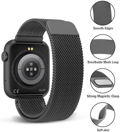 EarlySincere Smart Watches for Men Women Blood Pressure, 1.9" HD Full Touch Screen, Fitness Tracker with Heart Rate Blood Oxygen Sleep Monitor, IP67 Waterproof Smartwatch for Android iOS