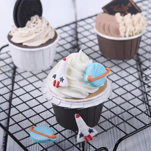 Edible Space Themed Big Planet Rocket Sugar Sprinkles Dessert sprinkles Cake Cupcake Toppers cookie decorations for cake Decorating
