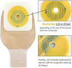 Carbou 21 PCS Ostomy Supplies Colostomy Bags Two Piece Drainable Pouches with Closure 12", Ileostomy Stoma Care,Cut-to-Fit(15pcs Bags+6pcs Barrier)