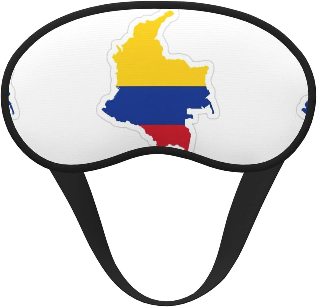 Colombia Flag Map Sleep Mask 100% Light Blocking Eye Mask for Sleeping, Sleep Mask for Unisex for Travel/Nap