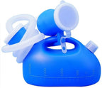 Men's 2000ML Portable Potty,YUMSUM Pee Bottle 68 OZ Male Urinal Collector for Hospital Camping Car Travel Toilet Urinal with 47" Hose (New Blue)