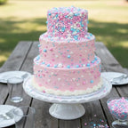 Hearts & Pearls Sprinkle Mix Pink, White and Blue 4.4 oz, Sprinkles For Cake Decorating, Baking, Ice Cream & More, The Hampton Candy Company