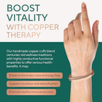 TheraCopper Copper Bracelet for Men & Women — 100% Pure Copper Bracelets — Raw, Solid & Uncoated Authentic Handmade Tibetan Bracelet Cuff Bangles