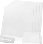 4 Pack Translucent Silicone Sheets, 12'' x 12'' x 1/8'' 60A Duro White Rubber Mat, Heavy Duty Rubber Gasket Material, Semi Clear Silicone Pads for DIY Seals, Flooring, -76 to 356°F Resistant