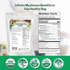 Z Natural Foods Organic 7 Sacred Mushrooms Blend - Mushroom Powder - Lion’s Mane, Cordyceps, Chaga, Red Reishi, Shiitake, Maitake & Turkey Tail Extract for Coffee, Smoothies, 7 oz