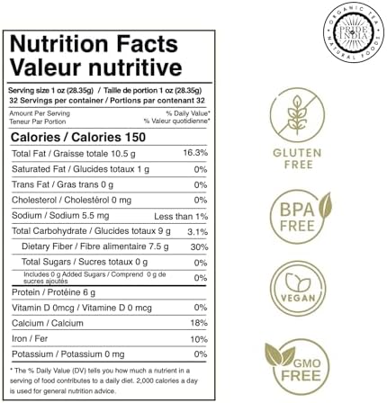 Pride Of India - Triple Omega Superseed Mix - Protein, Fiber, Calcium, Iron, Omega-3, Omega-6, Thiamin Rich Superfood w/Chia Flax & Sesame Seeds, 2 lbs Jar