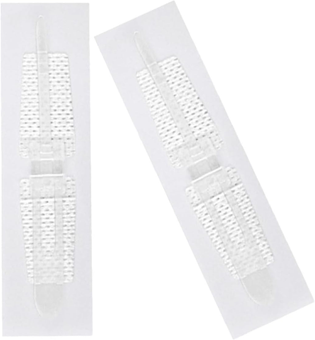 2pcs Elastic Adhesive Bandages with Zip Closure, Breathable Non-Woven Fabric Wound Care Strips 1.5x8cm, Self-Adhesive for Rapid Skin Closure and First Aid Use