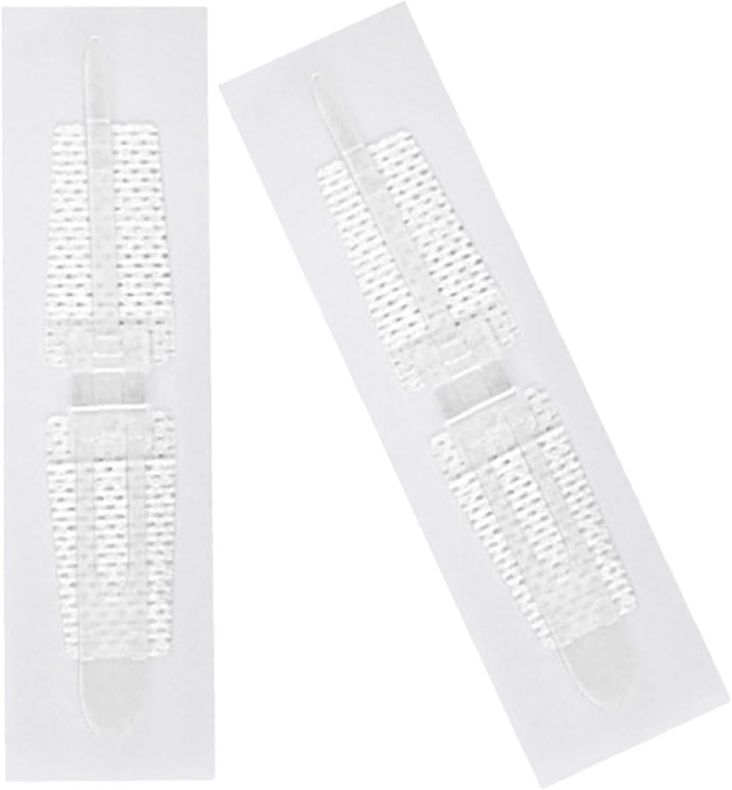 2pcs Elastic Adhesive Bandages with Zip Closure, Breathable Non-Woven Fabric Wound Care Strips 1.5x8cm, Self-Adhesive for Rapid Skin Closure and First Aid Use