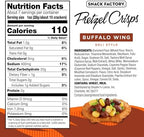 Snack Factory Buffalo Wing Pretzel Crisps, Non-GMO, 7.2 OZ Resealable Bag