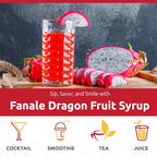 Fanale Premium Flavoring Concentrated Syrup for Bubble Tea 11 lb | Red Dragon Fruit Flavor Syrup | for Boba Tea, Smoothies, Slushes, Desserts | 11lb | SRP361