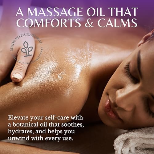 Lavender Massage Oil for Skin, Luxury Aromatherapy & Romantic Massage Oil for Date Night, Relaxing & Hydrating Skin, 2-Pack