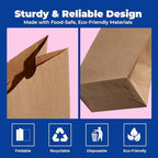 Fit Meal Prep 150 Pack 12 lb Brown Paper Lunch Bags, 13 x 7 x 4.5" Durable Paper Bags Bulk for Packing, Delivery, Take Out, Grocery, Retail Shopping, Premium Kraft Sack for Snacks, Bakery