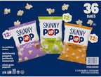 Real Popcorn Bags, Variety Pack, Individual Snack Bags, Popcorn Gift Set, Original, White Cheddar, Kettle Corn Popcorn (Pack of 36)