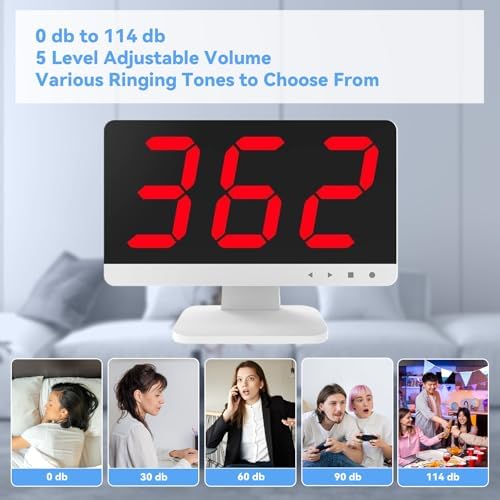 Emergency Call Buttons System & Wireless Call Bell System with 15 Alert Call Buttons -1000FT, Call Light System with 1 Display Receiver,Caregiver Pager Calling System for Nurses Station