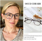 OCCI CHIARI Big Square Reading Glasses Women Comfortable Readers