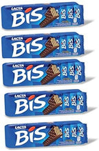 BIS Chocolate Wafer Biscuits, Wafer Rechado Coberto Com Chocolate 126g (Pack of 5)