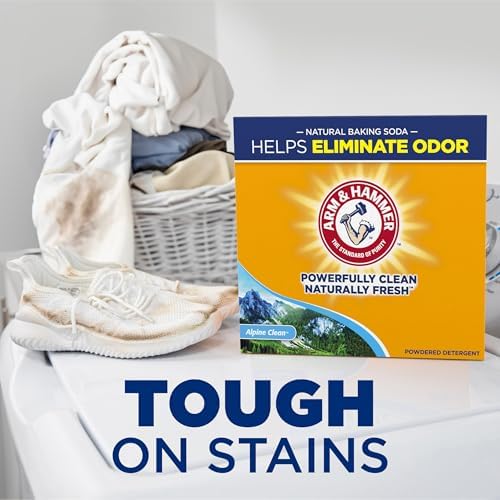 ARM & HAMMER Powder Laundry Detergent, Alpine Clean, 9.56 lb, 155 Loads