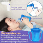Dysphagia Regulating Drinking Cup for Swallowing and Disorders People,Dispenses 5cc or 10cc of Liquid Each Time,No Thickener is Used.Helps to Prevent Choking